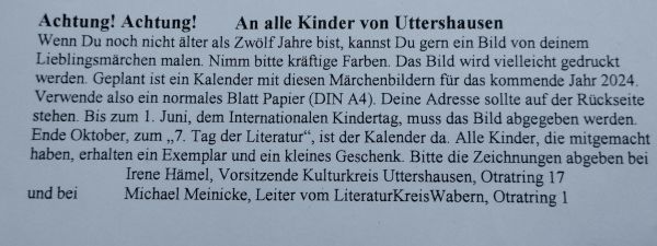 An alle Kinder von Uttershausen