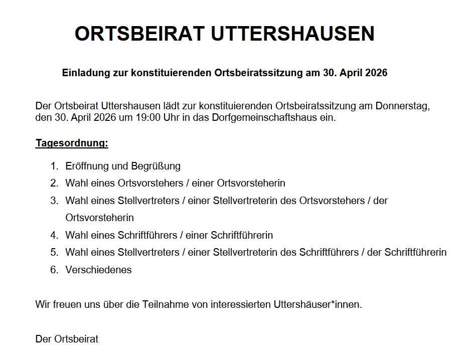 Ortsbeirat Uttershausen